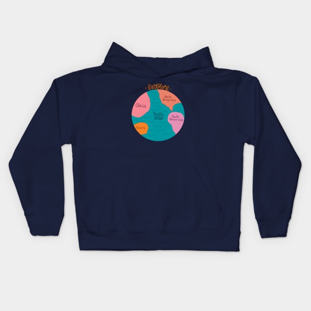 Explore the World Kids Hoodie by Haleys Hand